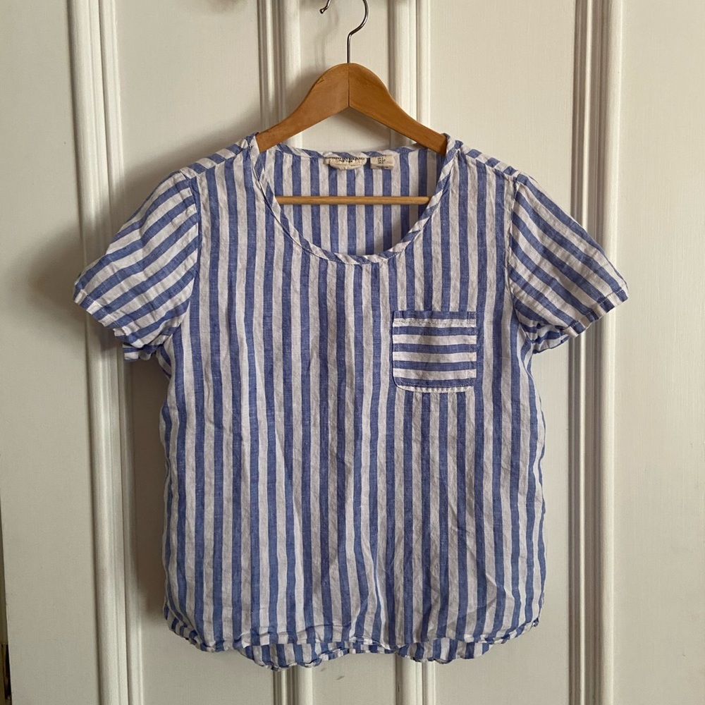 Christian Siriano linen top